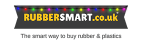 RubberSmart Logo with Christmas Lights