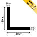 RCAP50X50/2L - EPDM L Profile - 50mm x 50mm - Available for same day dispatch