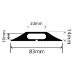 RC-ELCP-83X14 - Easy-Lay Cable Protector - 83mm x 14mm
