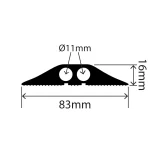 RC-ELCP-83X16 - Easy-Lay Cable Protector - 83mm x 16mm
