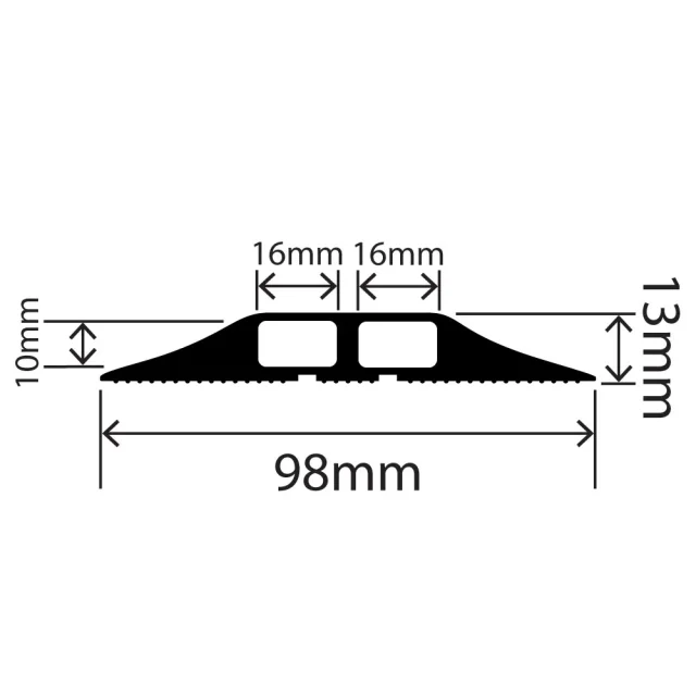 RC-ELCP-88X17 - Easy-Lay Cable Protector - 98mm x 13mm