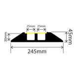 RC-HDCP-245X45-2C - Heavy-Duty Hi-Vis Cable Protector - 245mmx 45mm
