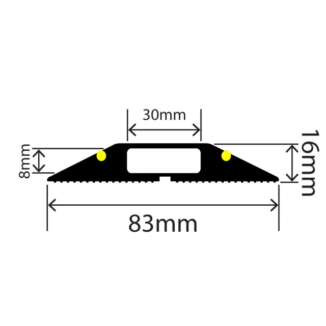 RC-HWCP-68X15 - Hazard Warning Cable Protector - 83mm x 16mm