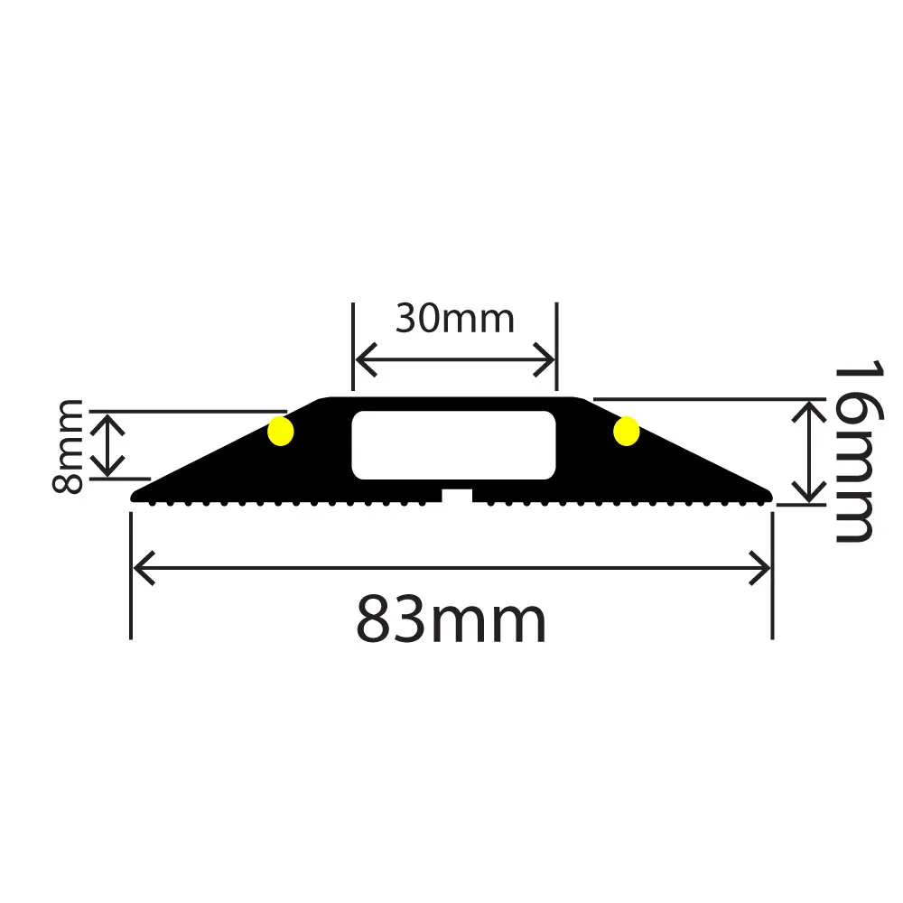 RC-HWCP-68X15 - Hazard Warning Cable Protector - 83mm x 16mm