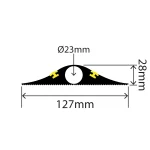 RC-IHVCP-127X28 - Hi-Vis Cable Protector - 127mm x 28mm