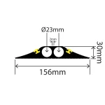 RC-IHVCP-156X30 - Hi-Vis Cable Protector - 156mm x 30mm