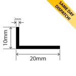 RCAP20X10L - EPDM L Profile - 20mm x 10mm - Available for same day dispatch