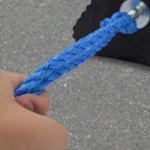 Rubber Wheel Chock - 150mm x 170mm - Integrated eyebolt and nylon rope handle