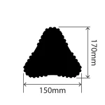 RC1300-150X170-BLK - Rubber Wheel Chock - 150mm x 170mm