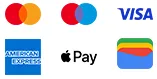 Payment methods accepted: Mastercard, Maestro, Visa, American Express, Apple Pay, Google Wallet