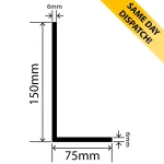 RCAP75X150L - EPDM L Profile - 75mm x 150mm - Available for same day dispatch