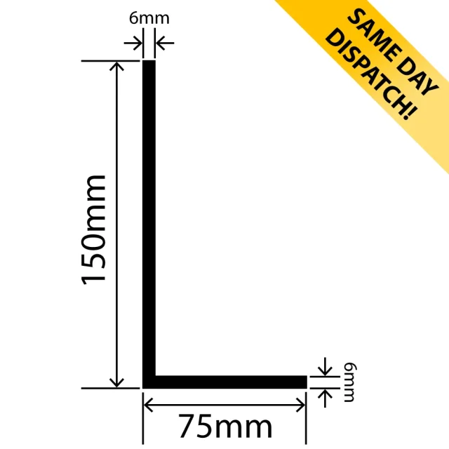 RCAP75X150L - EPDM L Profile - 75mm x 150mm - Available for same day dispatch