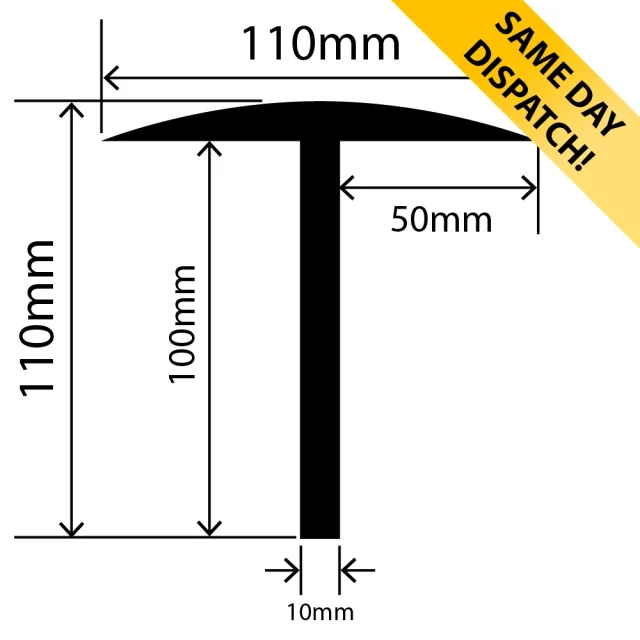 RC01110-110110 - Weighbridge Rubber Profile - 110mm x 110mm - Available for same day dispatch