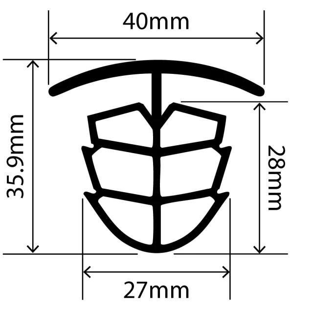RCES2695 TPE Expansion Seal 40mm x 35.9mm