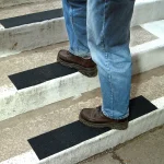 RC3406 Black Conformable Grip Tape Installed on Metal Steps