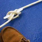 RC3460 - Blue Marine Anti-slip Safety Grip Tape Installed on a Boat Deck