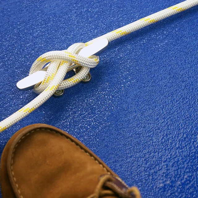 RC3460 - Blue Marine Anti-slip Safety Grip Tape Installed on a Boat Deck