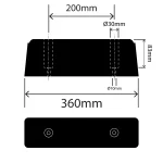 RC1330-110X115X360 - Rubber Dock Bumper - 110mm x 115mm x 360mm