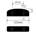 RC1330-41X43X127 - Rubber Dock Bumper - Rubber Dock Bumper - 41mm x 43mm x 127mm