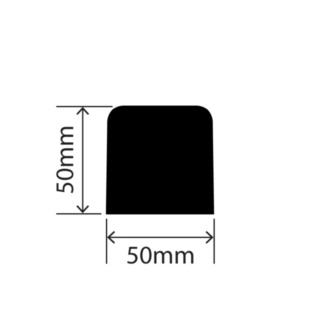 RC1330-50X50X148 - Rubber Dock Bumper - 50mm x 50mm x 148mm