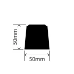RC1330-50X50X200 - Rubber Dock Bumper - 50mm x 50mm x 200mm