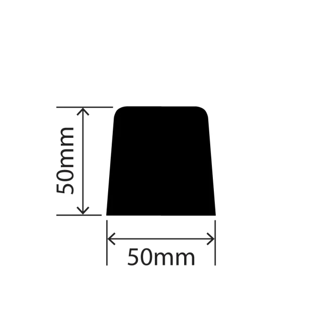 RC1330-50X50X405 - Rubber Dock Bumper - 50mm x 50mm x 405mm