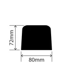 RC1330-80X72X400 - Rubber Dock Bumper - 80mm x 72mm x 400mm