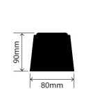 RC1330-80X90X250 - Rubber Dock Bumper - 80mm x 90mm x 250mm