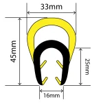 EP-TPE-10004 TPE Edge Protector - 33mm x 45mm