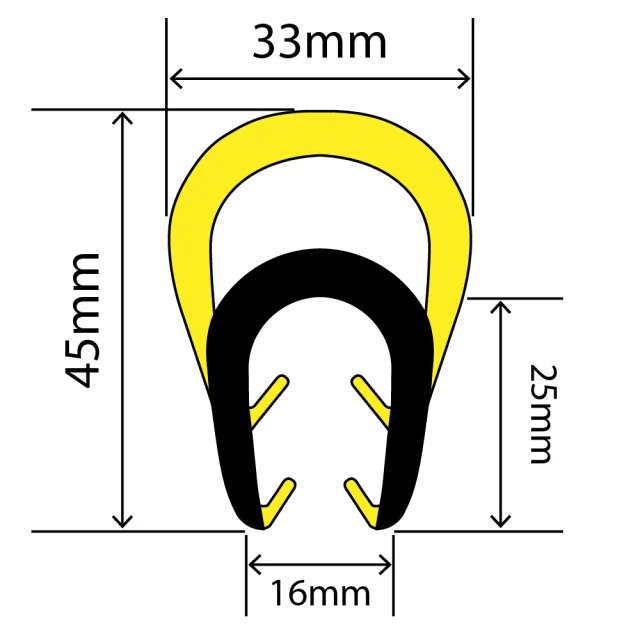 EP-TPE-10004 TPE Edge Protector - 33mm x 45mm