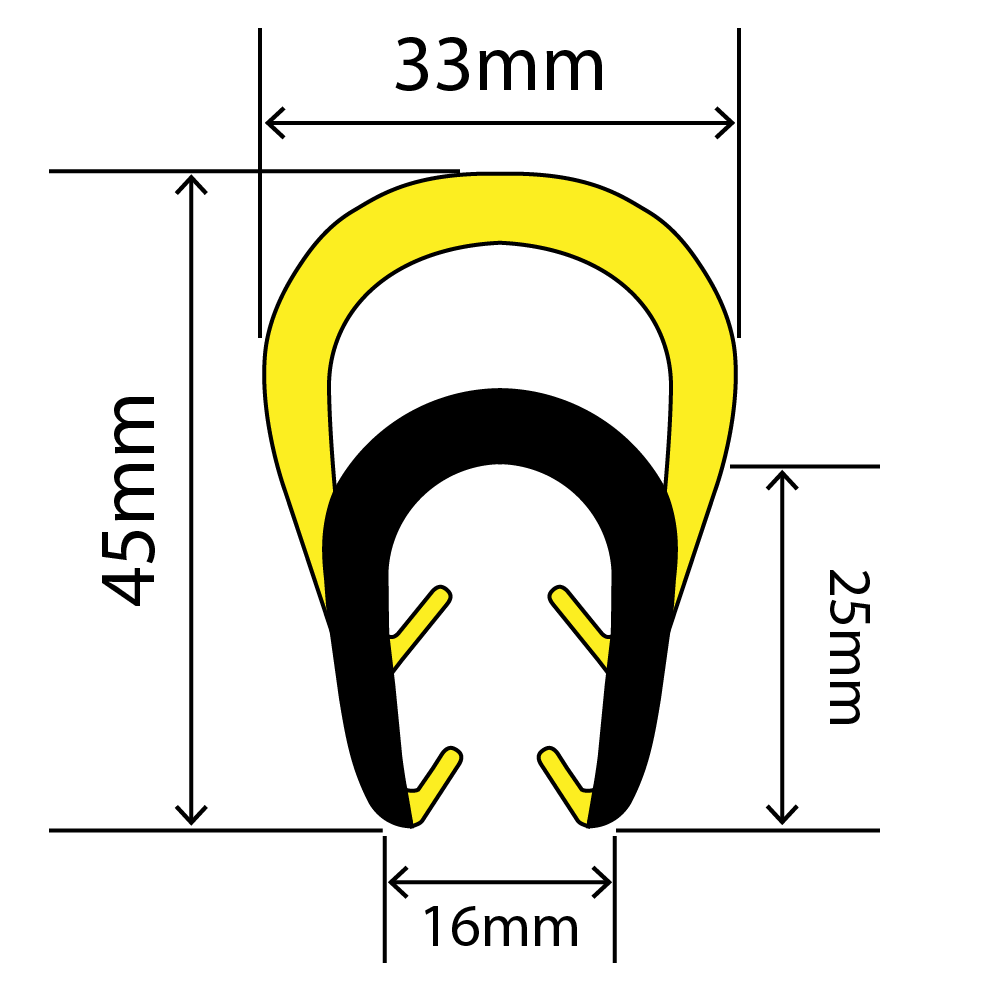 EP-TPE-10004 TPE Edge Protector - 33mm x 45mm
