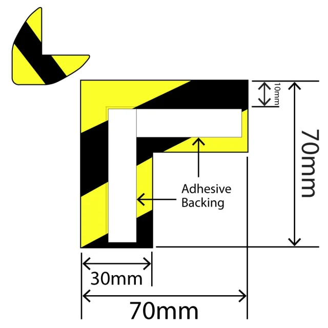 RC-PUEP-039 Foam Edge Protector 70mm x 70mm