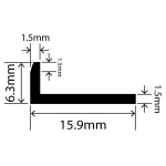 LP-SIL-10022 - Silicone L Profile 15.9mm x 6.3mm