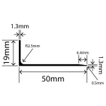 LP-SIL-10037 - Silicone L Profile 50mm x 19mm