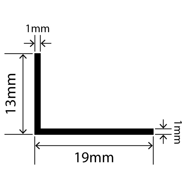 LP-SIL-10052 - Silicone L Profile 19mm x 13mm