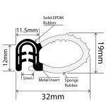 RCDS32X19L - Self-Grip Door Seal Weather Stripping - 32mm x 19mm
