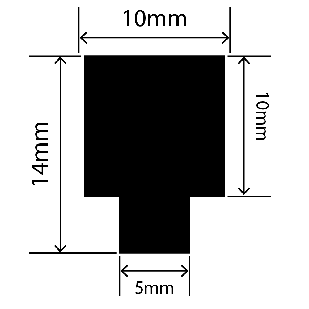 RCST10X14V - Silicone T Seal Profile 10mm x 14mm x 25m