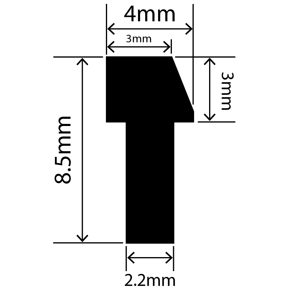 RCST4X8.5V - Silicone T Seal Profile 4mm x 8.5mm x 25m