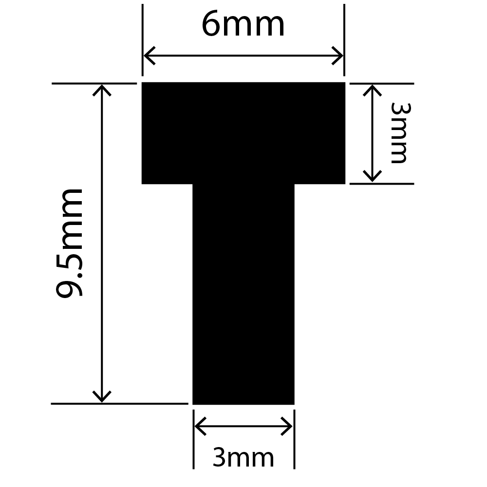 RCST6X9.5V - Silicone T Seal Profile 6mm x 9.5mm x 25m