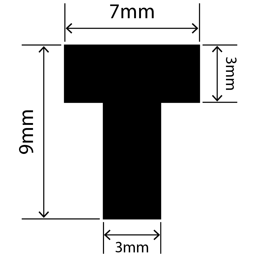 RCST7X9V - Silicone T Seal Profile 7mm x 9mm x 25m