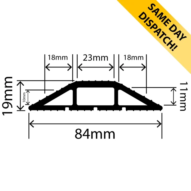 CP-10004 - Nulti-Fit Cable Protector - 84mm x 19mm - Available for same day dispatch