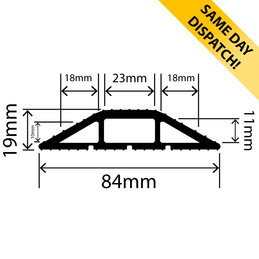 CP-10004 - Nulti-Fit Cable Protector - 84mm x 19mm - Available for same day dispatch