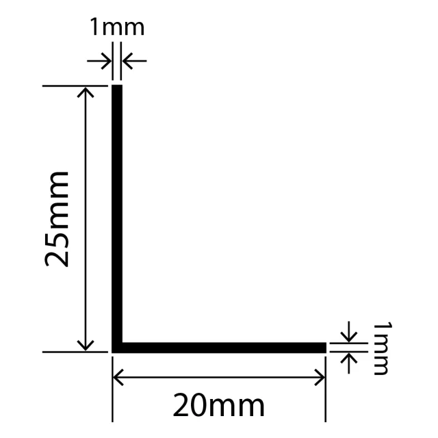 LP-SIL-10054 - Silicone L Profile 20mm x 25mm
