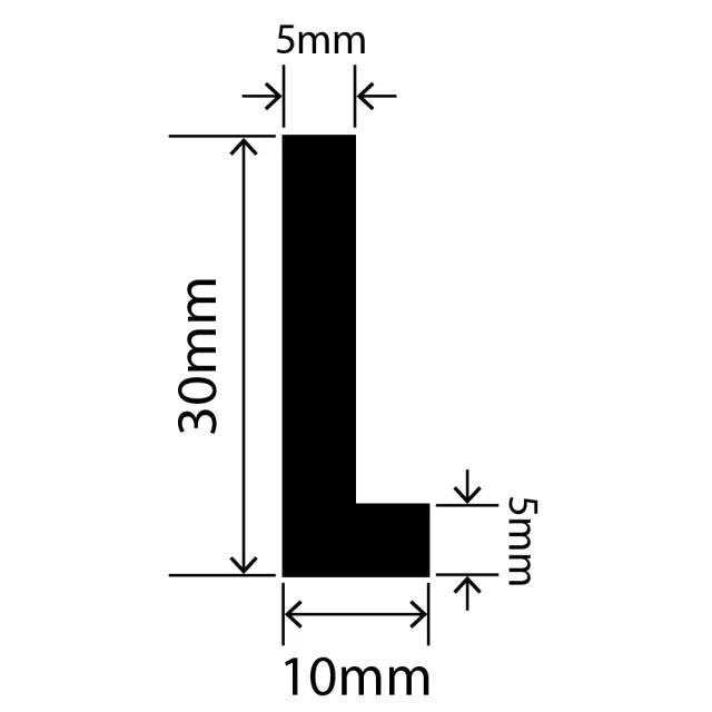 LP-SIL-10074 - Silicone L Profile 10mm x 30mm