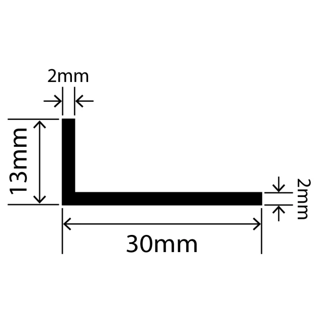 LP-SIL-10078 - Silicone L Profile 30mm x 13mm