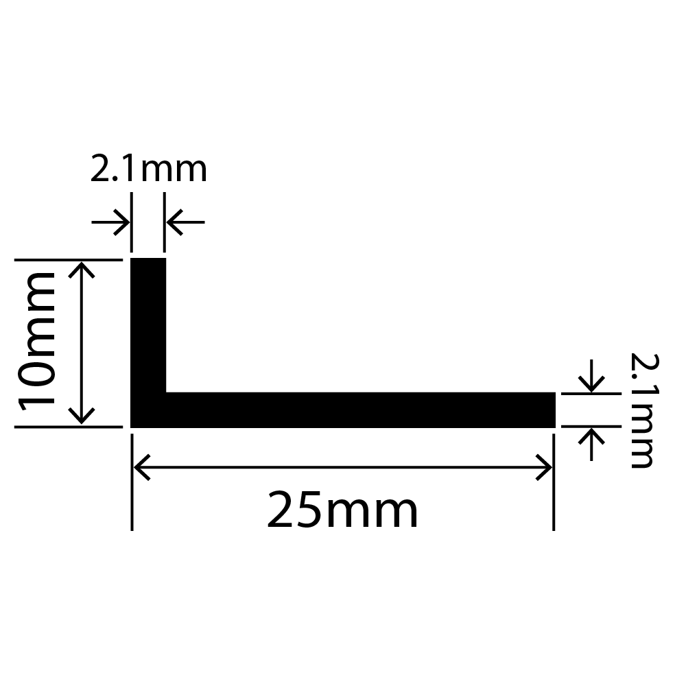 LP-SIL-10083 - Silicone L Profile 25mm x 10mm