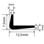 LP-SIL-10090 - Silicone L Profile 12.5mm x 7.5mm