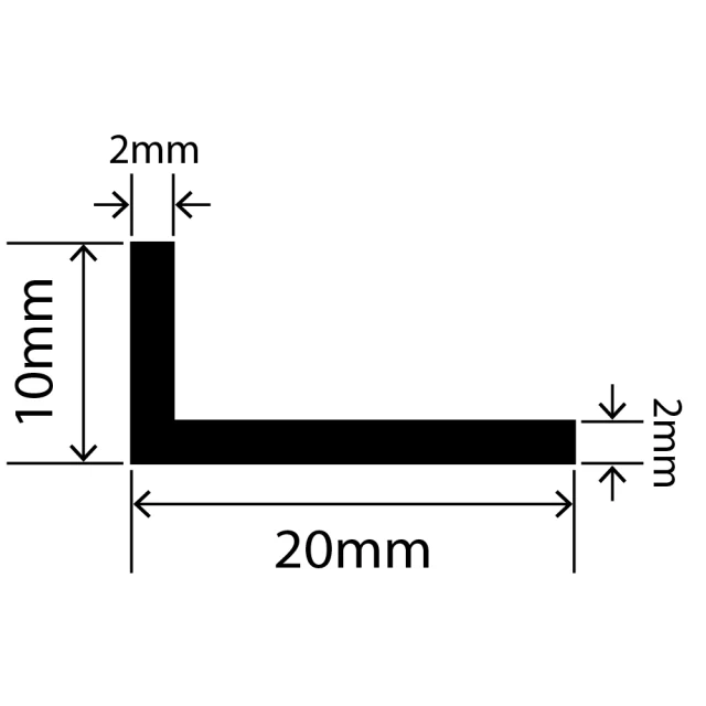 LP-SIL-10095 - Silicone L Profile 20mm x 10mm