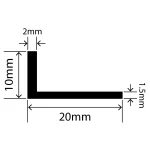 LP-SIL-10104 - Silicone L Profile 20mm x 10mm