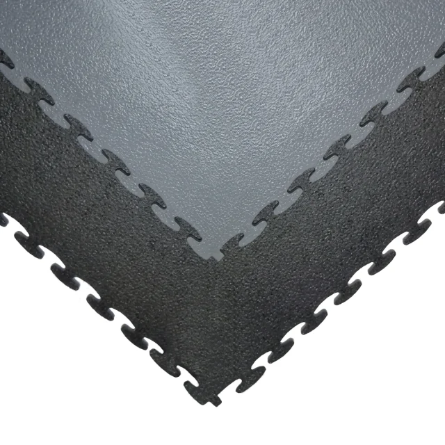 RC04208 - ToughLock Interlocking PVC Tile - Grey & Black